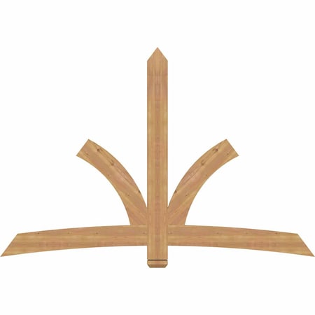 Ekena Millwork Davenport Timber Gable Bracket, Western Red Cedar, 84"W x 56"H x 1 1/2"D x 5 1/2"F, 16/12 Pitch GBW084X56X0206DAV00SWR